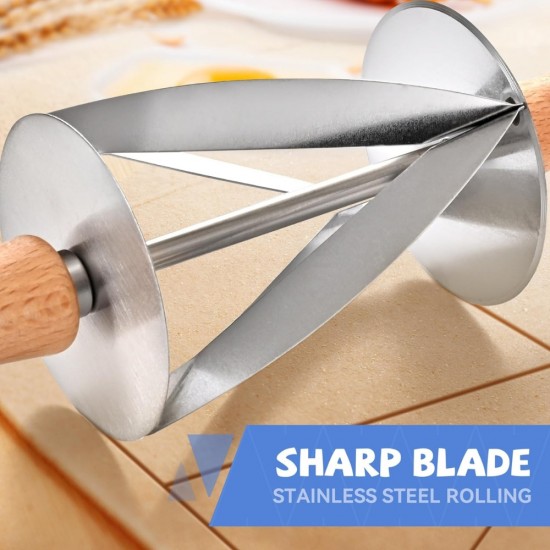 Stainless Steel Rolling Croissant Cutter